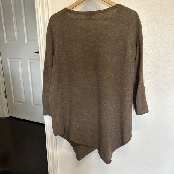 Joie Soft Cashmere Wool Blend Womens Brown Sz Small Tunic Knit Sweater Oversize - Picture 10 of 16